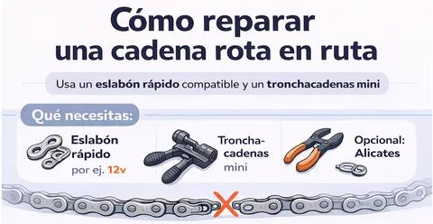 Un básico que deberías llevar siempre en la bolsa de herramientas: un eslabón rápido de cadena.