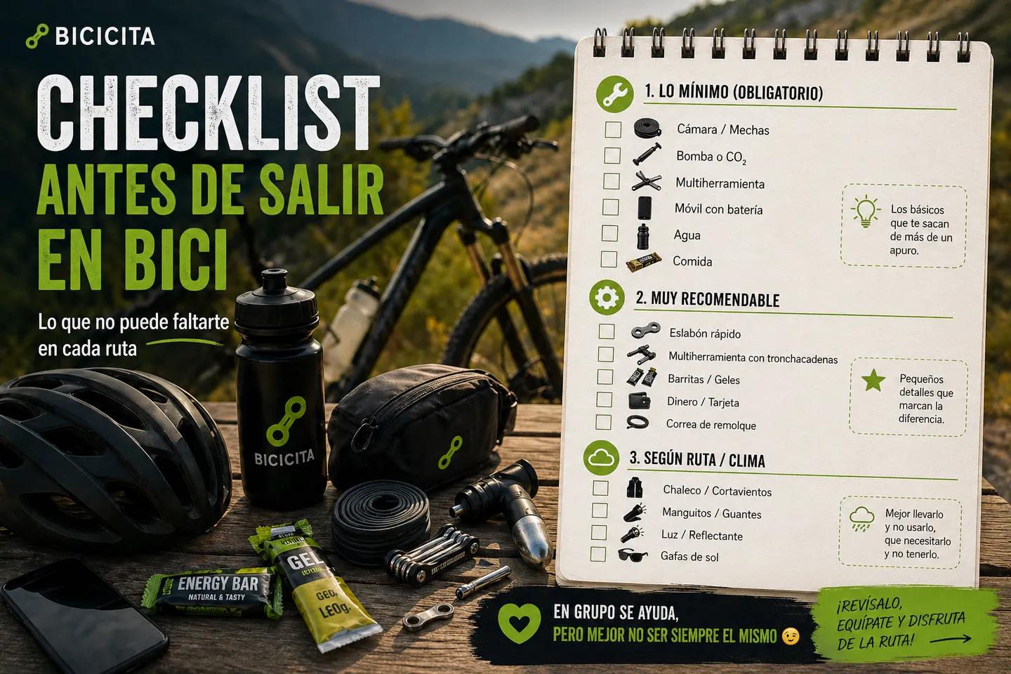 Esto es lo mínimo (y lo recomendable) que deberías llevar en cada salida.