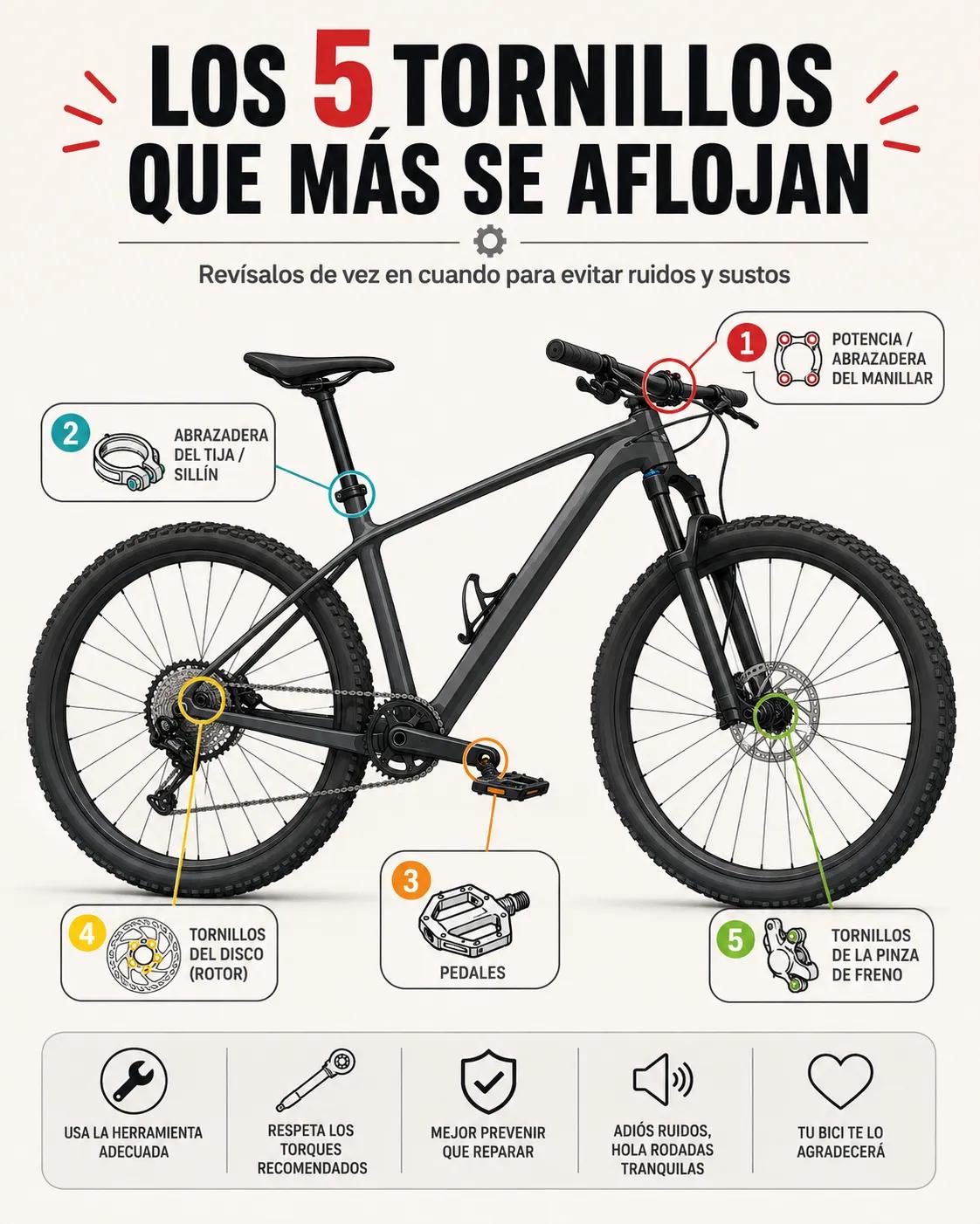 Par de apriete: los 5 tornillos que más se aflojan (y cómo evitar sustos)