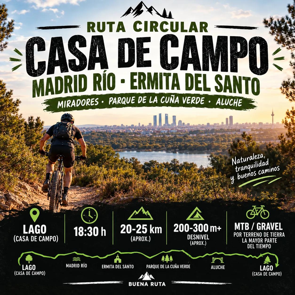 Ruta circular Lago|Madrid Río|Casa de campo