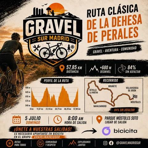 Cita de Gravel Madrid Sur (nivel intermedio): Clásica la dehesa de perales – 2026-07-05