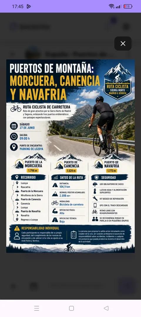 Puertos: Morcuera, Canencia y Navafría