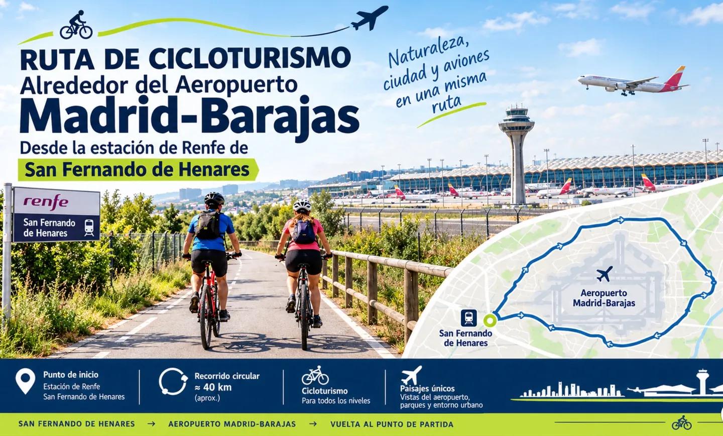Vuelta al aeropuerto de Madrid-Barajas desde San Fernando.